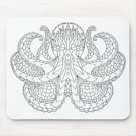 Etnische Octopus Muismat (Voorkant)