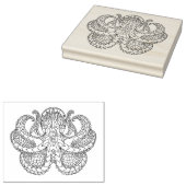 Etnische Octopus Rubberstempel (Gestempeld)