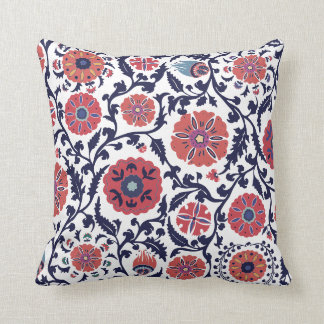 Etnische Oezbeekse Suzani-patroon in het Midden-Oo Kussen
