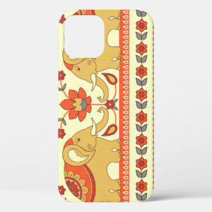 Etnische olifanten, bloemen, naadloos patroon. Case-Mate iPhone case