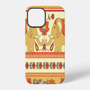 Etnische olifanten, bloemen, naadloos patroon. iPhone 12 hoesje