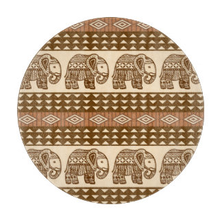 Etnische olifanten geometrisch patroon snijplank