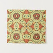 Etnische oranje naadloze patronen met mandala. ill wandkleed (Voorkant (horizontaal))