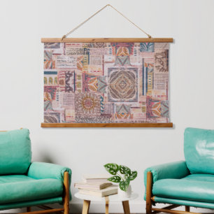 Etnische Patchwork Abstracte muur opknoping Hangend Wandkleed