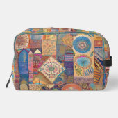 etnische patchwork-toilettas toilettasje (Achterkant)