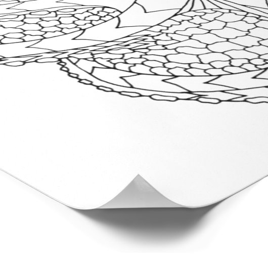 Etnische paterentoctopus 2 poster (Hoek)