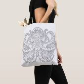 Etnische paterentoctopus 2 tote bag (Dichtbij)