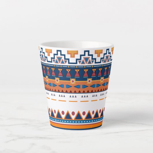 Etnische patronen latte mok (Voorkant)