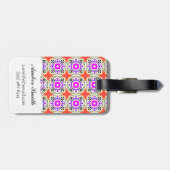 Etnische patronen met Marokkaanse motifs Bagagelabel (Achterkant horizontaal)