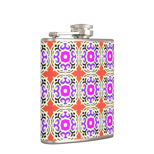 Etnische patronen met Marokkaanse motifs Heupfles (Rechts)