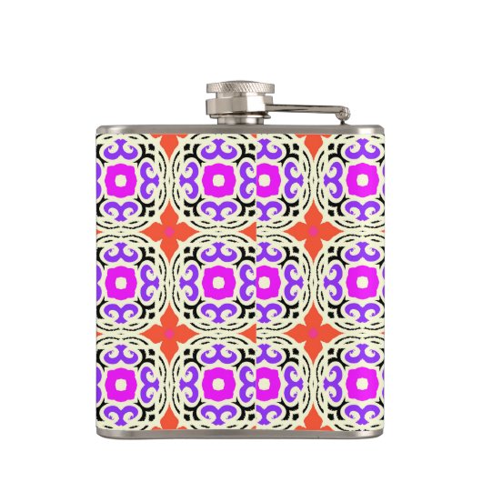 Etnische patronen met Marokkaanse motifs Heupfles (Achterkant)