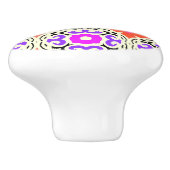 Etnische patronen met Marokkaanse motifs Keramische Knop (Zijkant)