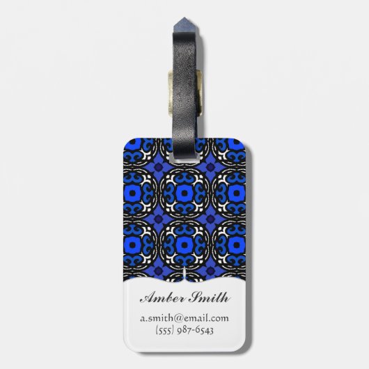 Etnische patronen met Turkse motifs Bagagelabel (Achterkant verticaal)