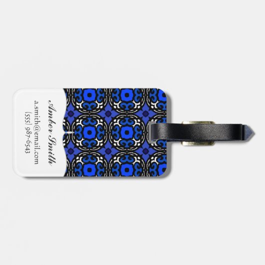Etnische patronen met Turkse motifs Bagagelabel (Achterkant horizontaal)