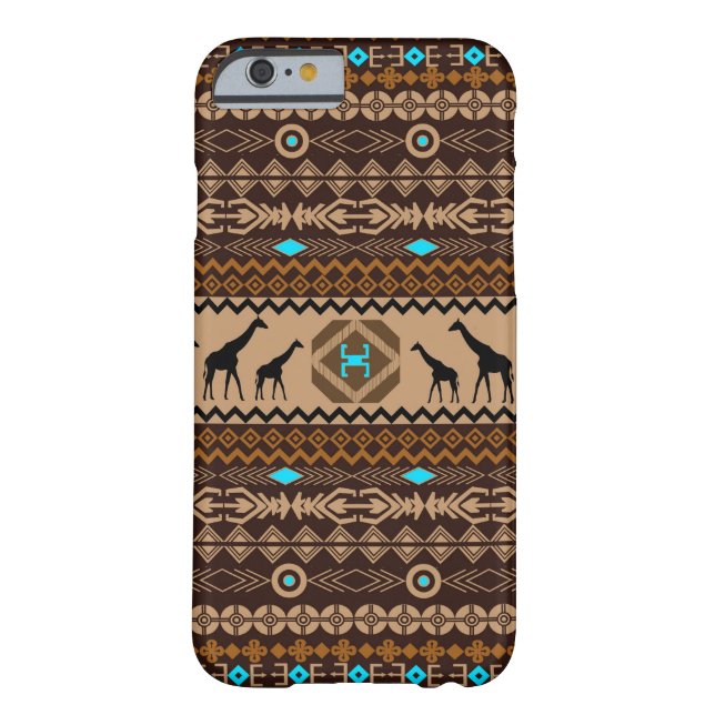 Etnische patronen van bruine en beige Afrikaanse G Case-Mate iPhone Case (Achterkant)