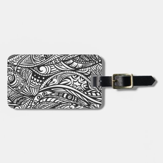 Etnische patroon 3 bagagelabel (Voorkant horizontaal)