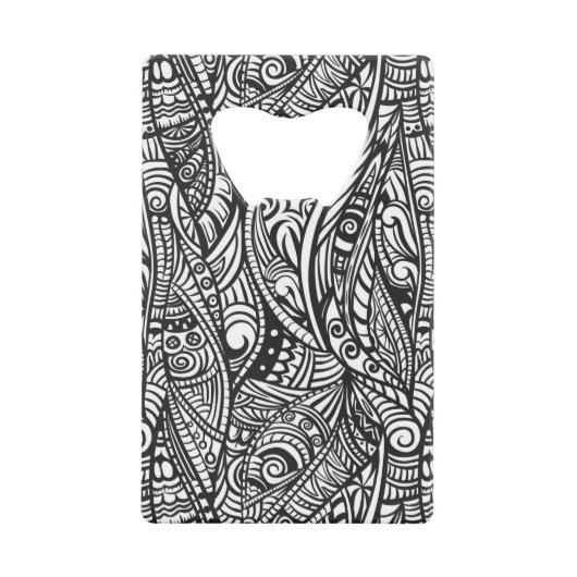 Etnische patroon 3 creditkaart flessenopener (Voorkant)