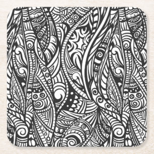 Etnische patroon 3 kartonnen onderzetters