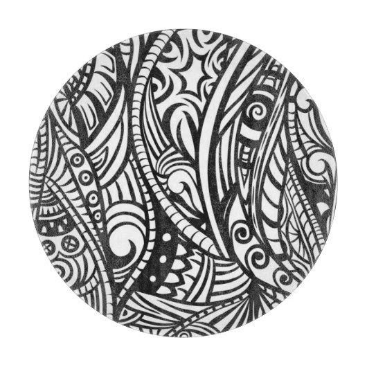 Etnische patroon 3 snijplank (Voorkant)