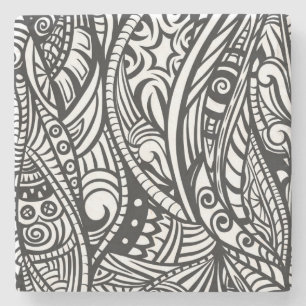 Etnische patroon 3 stenen onderzetter