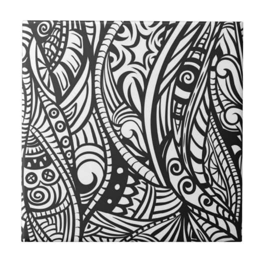 Etnische patroon 3 tegeltje (Voorkant)