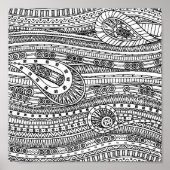 Etnische Patroon Doodle 2 Poster (Voorkant)