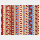 Etnische Peruviaanse Inca Dieren Llamas Vis en vog Fleece Deken (Voorkant (Horizontaal))