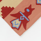 Etnische Peruviaanse Inca Dieren Llamas Vis en vog Fleece Deken (Hoek)