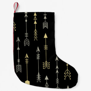 Etnische pijl: naadloos patroonontwerp kleine kerstsok