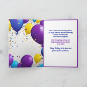 Etnische Plus Size Vrouw met Afro Levendige Verjaa Kaart (Binnen)