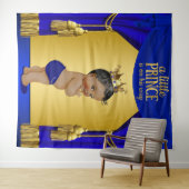Etnische Prince Baby shower achtergronden Wandkleed (In Situ (horizontaal))
