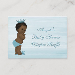  Etnische Prince Baby shower Luier Raffle Informatiekaartje