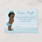  Etnische Prince Baby shower Luier Raffle Informatiekaartje (Achterkant)