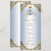 Etnische Prince Baby Shower Menu (Voorkant / Achterkant)