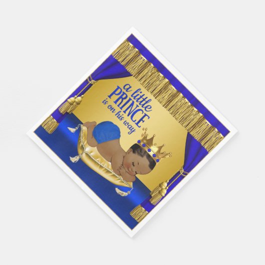 Etnische Prince Baby shower Papier servet (Hoek)