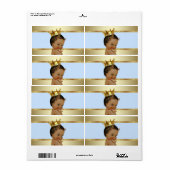 Etnische Prince Boy Baby shower Waterflesetiket Etiket (Full Sheet)