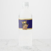 Etnische Prince Boy Baby shower Waterflesetiket Waterfles Etiket (Voorkant)