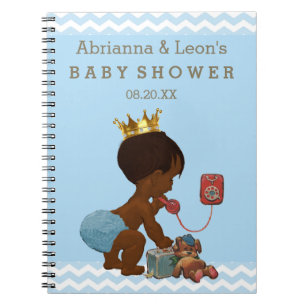 Etnische Prince op Telefoon Baby shower Gastenboek Notitieboek