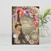  etnische Prince Paris Baby shower Kaart (Staand voorkant)