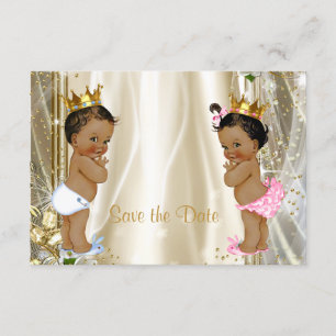 Etnische Prince Princess Baby shower Bewaar de dat Save The Date