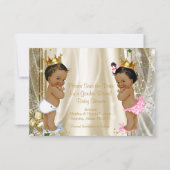 Etnische Prince Princess Baby shower Bewaar de dat Save The Date (Achterkant)