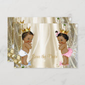 Etnische Prince Princess Baby shower Bewaar de dat Save The Date (Voorkant / Achterkant)