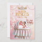 Etnische Princess Roze Baby shower Carriage Bassin Kaart (Voorkant)