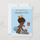 Etnische prins aan de telefoon Dank u Chevrons Bedankkaart (Voorkant)