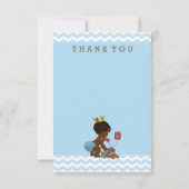 Etnische prins aan de telefoon Dank u Chevrons Bedankkaart (Achterkant)