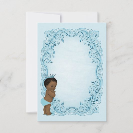 Etnische  prins Baby shower dank u Bedankkaart (Achterkant)