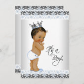  Etnische prins Baby Shower Kaart (Voorkant / Achterkant)