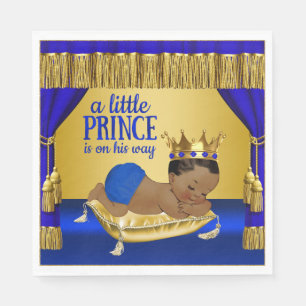 Etnische prins babyshower papieren servet