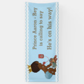 Etnische prins die zegt dat hij onderweg is spandoek (Verticaal)