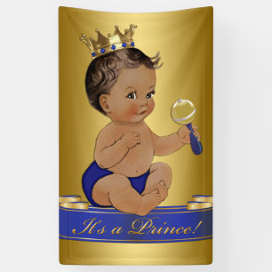 Etnische Prins Jongens Baby Shower Spandoek